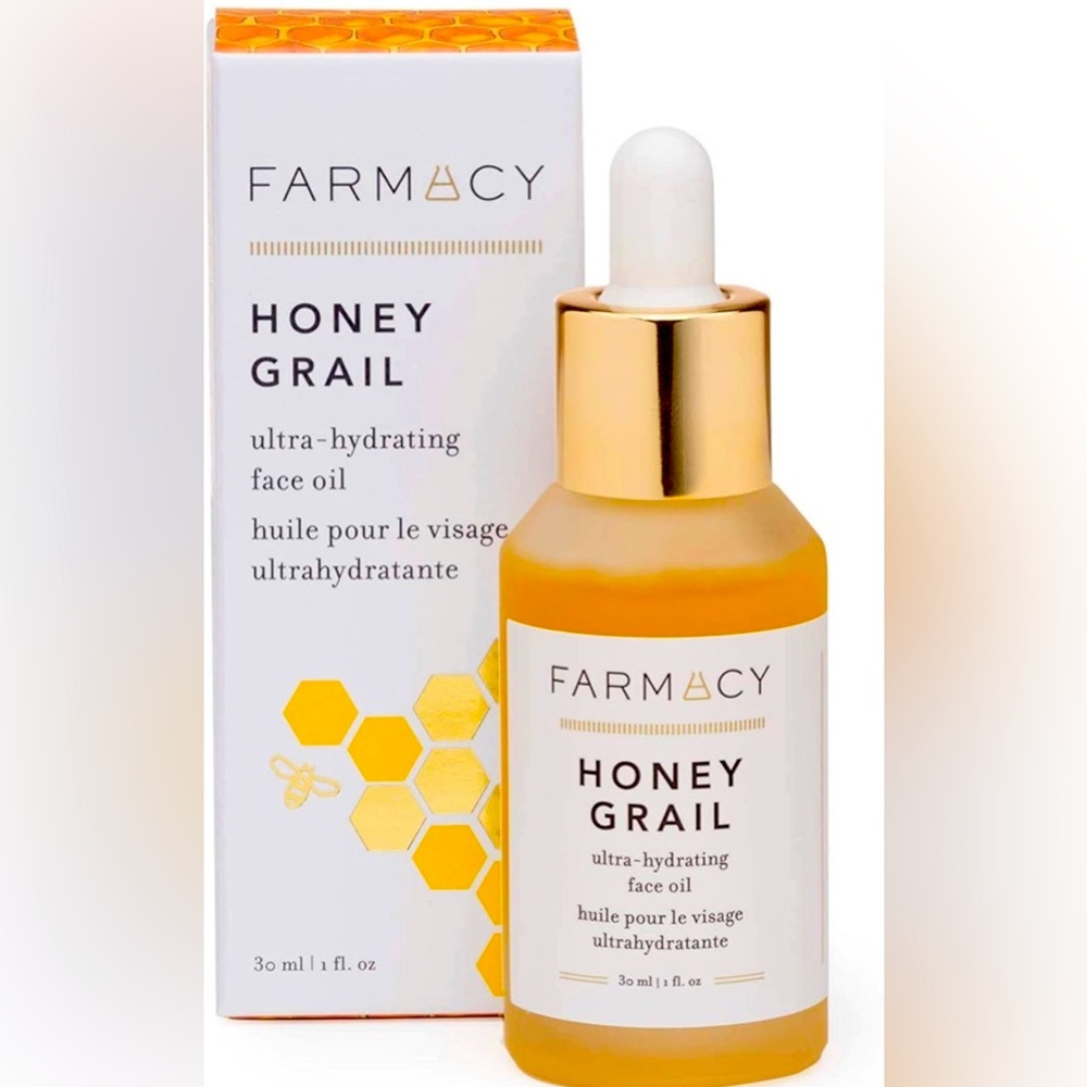 Farmacy Honey Grail Hydrating Face Oil Moisturizer for Dry Skin, Fine Lines 1 oz